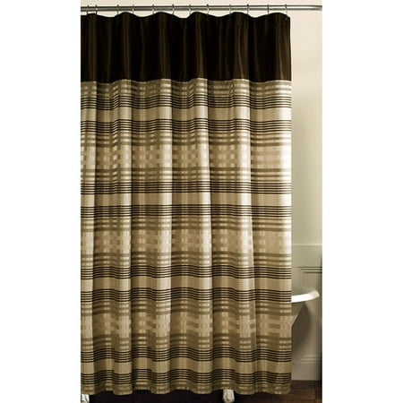 Blake Fabric Shower Curtain, Chocolate