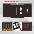 thumbnail image 6 of ENERLITES Combination Duplex Receptacle Outlet/Decorator Switch Wall Plate, Mid-Size 2-Gang, Polycarbonate Thermoplastic, 882131M-BR, Brown, 6 of 7