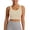 Beige, variant on Women's Ribbed Knit Crop Tank Top, Seamless Square Neck Sleeveless Cropped Cami, Form-Fitting Workout & Casual Basic Top for Everyday Wear(Blue/L)