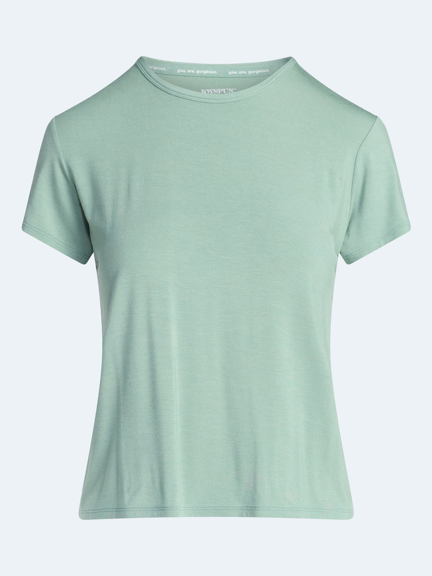 Joyspun Women’s Scoop Neck Sleepwear Modal Tee with Short Sleeves, Sizes S-3X