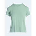 thumbnail image 5 of Joyspun Women’s Scoop Neck Sleepwear Modal Tee with Short Sleeves, Sizes S-3X, 5 of 5