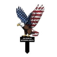 thumbnail image 2 of Patriotic Bald Eagle Garden Decor,Metal Yard Stake with American Flag Wings,Red White Blue Outdoor Lawn Ornament for Memorial Day, 4th of July, Veterans Soldiers Tribute,11.82"x6.8", 2 of 9