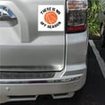 thumbnail image 2 of DistinctInk Custom Bumper Sticker - 4" x 4" Decorative Decal - White Background - Basketball There is No Off Season, 2 of 2