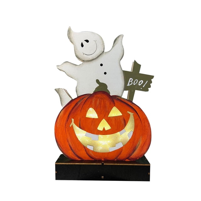 Decoraciones de Halloween para interiores, regalo de decoraciones LED de Halloween para el hogar en vacaciones Fantasma