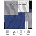 thumbnail image 5 of Navy Blue Grey Black Geometric Bed Skirt Cal King Size,Middle Century Art Abstract Wrap Around Bed Skirting with Adjustable Elastic Strap,Dust Ruffled Pleated Bedskirts 18 Inch Drop for Bedroom Beds, 5 of 9