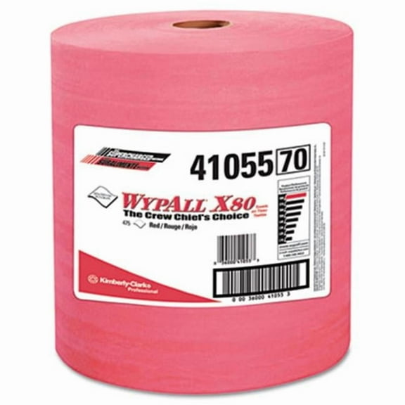 Kimberly-Clark  WYPALL X80 Wipers - Red - 475-Roll- 1 Roll-Carton
