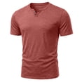 thumbnail image 6 of Mens Henley Lightweight Shirts Short Sleeve Casual Cotton Button T-Shirts Summer Basic Tee, L, 6 of 9