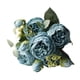 thumbnail image 3 of Flores de imitación Flores artificiales Romántico Elegante con tallo Ramo de rosas falsas para Azul, 3 of 9