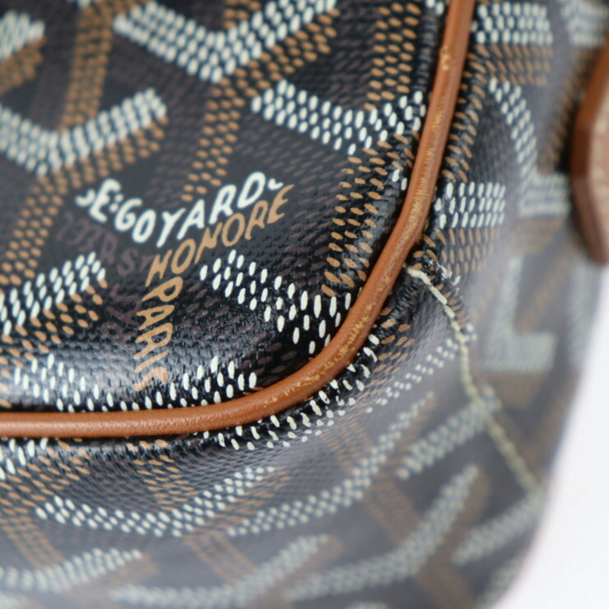 Pre-Owned GOYARD Goyard Cap Vert PM Shoulder Bag - Leather Black