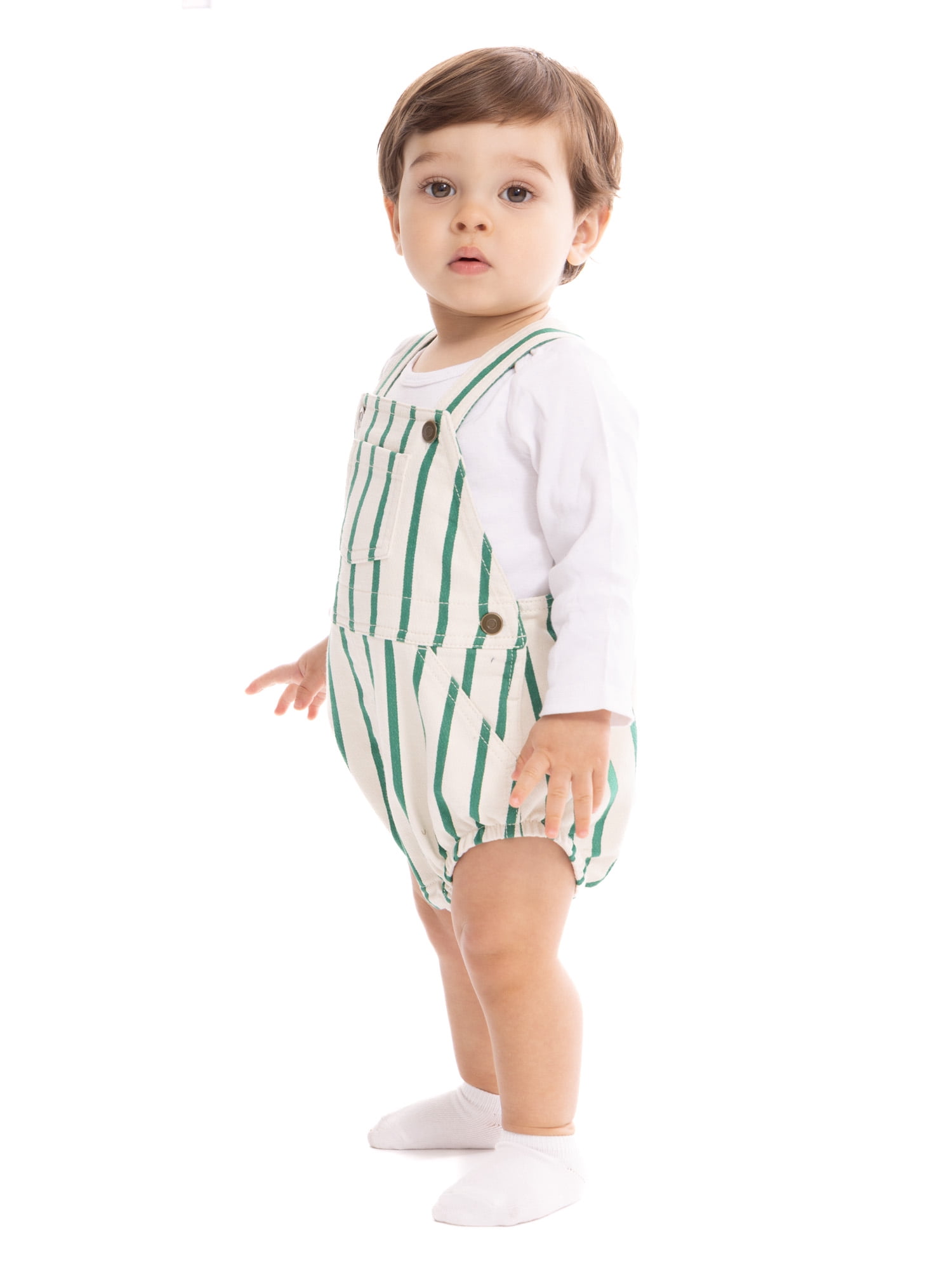 Wonder Nation Baby Boys Sleeveless Overall Romper, Sizes 0/3M-24M