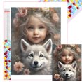 thumbnail image 1 of Con Cuentas Cuadradas 5D DIY Kit Niña Pequeña Del 45x55cm, 1 of 9
