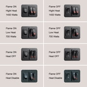 Electric Fireplace Stove Heater with Thermostat Control, 15 Modern Stylish Small Fireplace Heater, 3D Realistic Flame Effects, Adjustable Heating Mode, Overheating Safe Design
