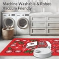 thumbnail image 5 of ODIKA 4'x6' Machine Washable Non-Slip Area Rug, Magical Gingerbread Hideaway Amongst Snow Crystals And Sweet Holiday Icons High Traffic Rug, Red, 631058, 5 of 5