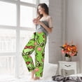 thumbnail image 4 of Uemuo Cute Green Frog Pattern Women's Wide Leg Palazzo Lounge Pants with Pockets Light Weight Loose Comfy Casual Pajama Pants-Small, 4 of 9