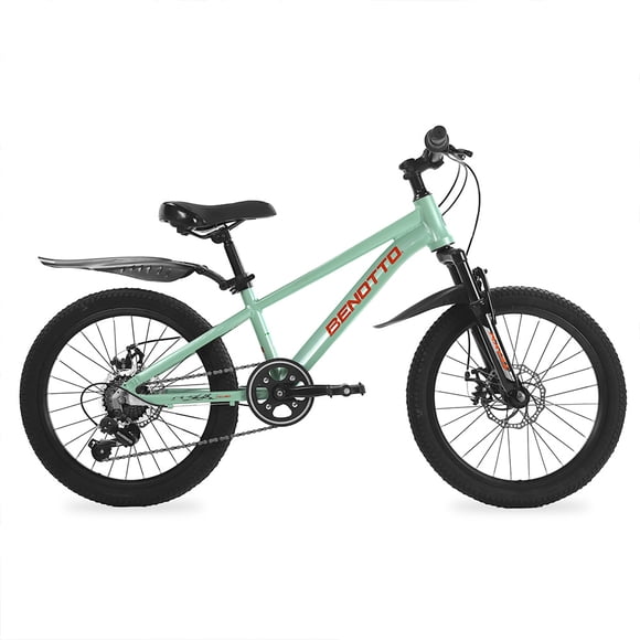 Bicicleta BENOTTO Montaña INCUBO R20 7V. Niño FS Frenos Doble Disco Mecanico Aluminio Verde/NegroTalla:UN