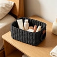 thumbnail image 6 of Small Wicker Basket, Handwoven Paper Rope Storage Baskets with Handles, Decorative Organizing Bins for Home, Desk, Bathroom Kitchen Storage Gifts, 6 of 6
