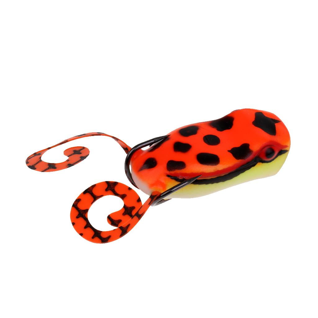 simhoa 6xFrog Lure Fishing Lures Crankbait Hooks Bass Baits Tackle Red