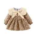 thumbnail image 2 of Wavsuf Flower Girls Dresses Long Sleeve Winter Fleece Yellow Dresses Size 3Y, 2 of 6