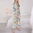 thumbnail image 2 of Bingfone Womens Pajama Sets Flowers Butterfly Print,Long Sleeve Loungewear Pajamas Set-Large, 2 of 8