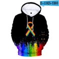 thumbnail image 1 of Free LGBT Flag Hoodies Sweatshirt For Lesbian Gay Pride Colorful Jacket For Gay Home r Gay Friendly LGBT Equity, 1 of 5