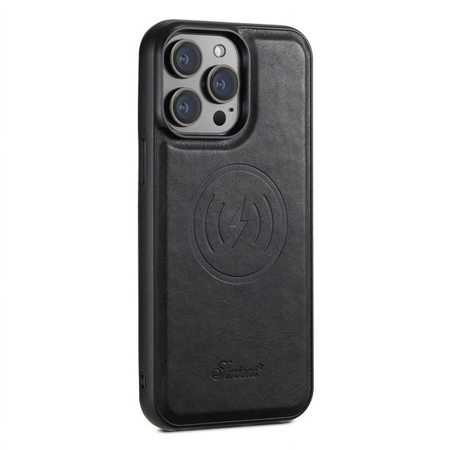 Magsafe Magnetic 2 In 1 Detachable Wallet Leather Case For iPhone 12 13 14 15 16 Pro Max Plus Shockproof Holder Cover Alone Case Black For iPhone 15 Pro