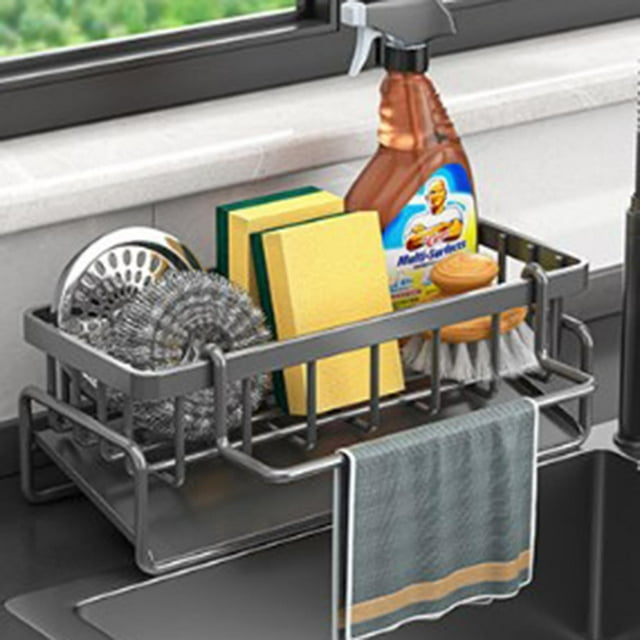 Drain Rack Kitchen Drainer Storage Organizer for Stainless Steel Dishware Drying Rack Countertop Drain Tray with Tray Home Kitchen Accessory