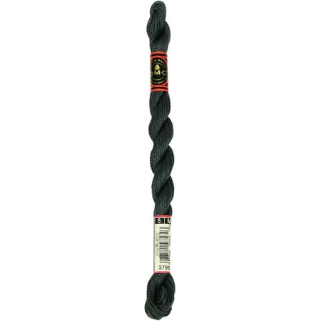 UPC: 0077540975303 | DMC Pearl Cotton Skein Size 5 27.3yd-Very Dark Pewter