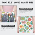 thumbnail image 6 of Pioneer Flower Floral Print Pattern Apron for Women and Men, Cotton Linen Waterproof with Pockets, Adjustable, 33x27 Inch for Kitchen, Gardening, BBQ, Salon, 6 of 6