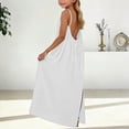 thumbnail image 3 of Rggeeun Toddler Girls Summer Sleeveless Spaghetti Strap Sun Dress With Flowy Skirt And Pockets For Casual Play Dresses Trendy O-Neck Sundress, 3 of 6