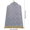 thumbnail image 2 of Prayer Mat Padded Prayer Mat Muslim Prayer Mat With Tassels compatible Kids Adults, Gray, 2 of 5
