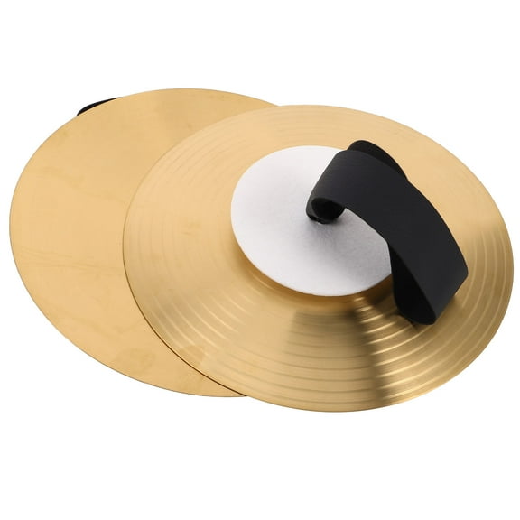 LULULION 1Pair Robust Metal Performance Cymbals Portable Hand Instrument Clear Sound Multicolor
