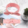 thumbnail image 3 of Heytea - Paquete de 3 diademas para niñas pequeñas, turbante anudado con lazos para recién nacidas, bebés y niños, 3 colores, 3 of 4
