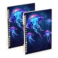 thumbnail image 2 of Glowing Jellyfish in Underwater Notebooks 1-subject Journal 60 Sheets A5 College Ruled Paper Detachable Ring 8.3"x5.7", 2 of 8