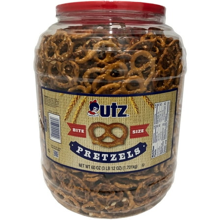 Utz Bite Size Pretzels, 60 oz Barrel