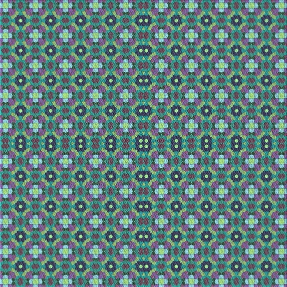 Ahgly Company Indoor Square Patterned Mint Green Area Rugs, 4' Square