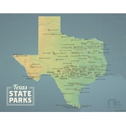 Texas State Parks Map 11x14 Print