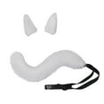 thumbnail image 3 of jiacuix Wolf Dog Hair Fake Animal Tail and Ears 1 Set Furry Faux Tail Real-looking Comfortable To Wear Role-Playing Props Soft Cosplay Fox Ears and Tail Costume Set Coyote Wolf Tail, 3 of 9