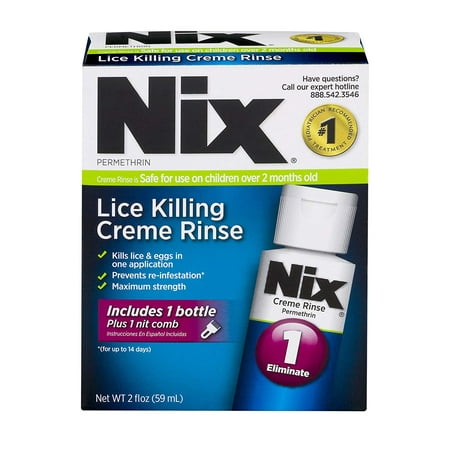 Lice Killing Creme Rinse Plus Lice RemovingWalmartb | Maximum Strength Creme Rinse | Kills Lice and Eggs While Preventing Re-Infestation | 2 Fluid.., By