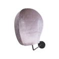 thumbnail image 1 of Maniquí de terciopelo con cabeza de maniquí, soporte para pelucas, perchero de pared resistente con base metálica Gancho negro, 1 of 9