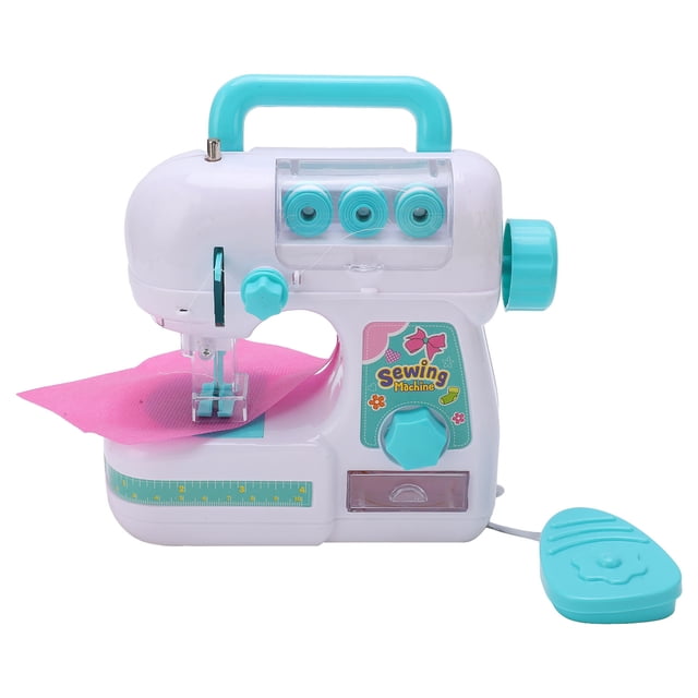 Mini Sewing Machine, Easy To Operate Burr Free Cover Sewing Machine Toy Exquisite Plastic Portable For Children