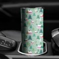 thumbnail image 3 of 20oz Light Green Christmas Village Pattern Skinny Tumblers Stainless Steel Tumbler with Lid and Straw,Vacuum Insulated Double Wall Travel Tumbler Cups with Cleaning Brush for Coffee,Tea, 3 of 6