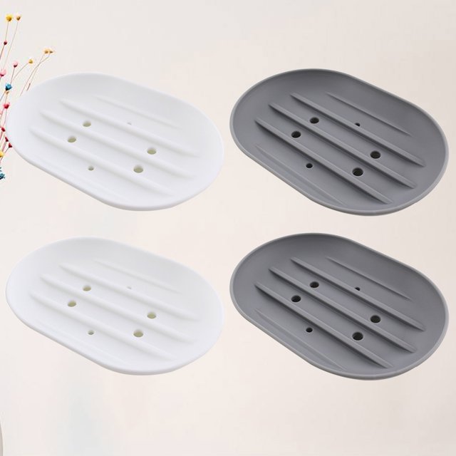 TABLETREANDS 4Ud Jabón De Silicona Con Drenaje Antideslizante Ideal Para Y Ducha Color Surtido