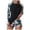 Black, variant on vigerkar Women Two Piece Rash Guard Long Sleeve Zip Front Swimsuit UPF 50 Swimwear Surf Suit (Black, M)