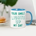 thumbnail image 3 of CafePress - Your Smile Lights Up My Day Mug - 11 oz Ceramic Mug - Novelty Coffee Tea Cup, 3 of 4