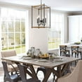 thumbnail image 4 of LNC 4-Light Farmhouse Chandelier for Kitchen Island,Natural Wood & Black, 4 of 8