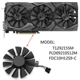 thumbnail image 4 of Ventilador de refrigeración para tarjeta gráfica T129215SM de 95 mm y 12 V CC, compatible con STRIX RX470, RX570, RX580, GTX 1050Ti, 4 pines y 13 aspas., 4 of 5