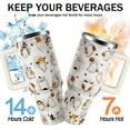 thumbnail image 5 of 40 oz Halloween Ghost Tumbler with Handle Lid and Straw - Stainless Steel Insulated Spooky Halloween Ghost Cup Water Bottle Travel Mug Gifts for Women Adults, 5 of 6