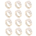 thumbnail image 1 of Juego de 12 Anillos de Servilletas de Perlas Doradas para Bodas Anillos de Servilletas para Mesa de Cena Anillos de Hebillas de Servilletas de Perlas, 1 of 10