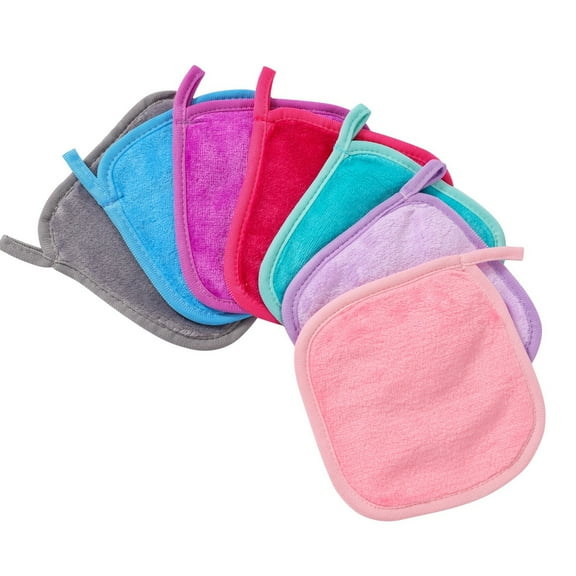 Pack Of 7 Soft Flannel Washcloths Face Gloves Wash Mitt For Face And Body Gentle Cotton Towels For Kids And Adults