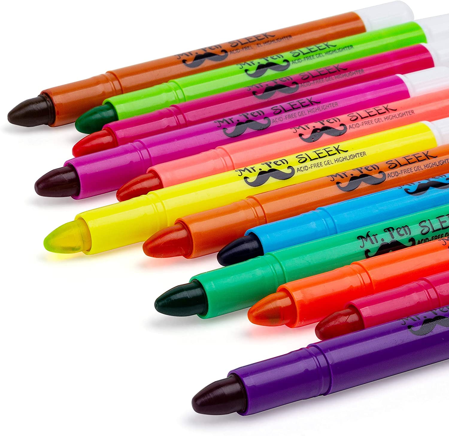 Mr. Pen BG20 Mr Pen No Bleed gel Highlighter, Bible Highlighters, Assorted  colors, Pack of 20